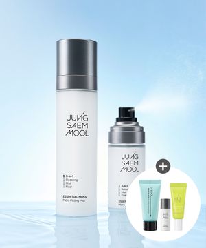 [미스트 듀오] 에센셜 물 마이크로 피팅 미스트 120ml + 미스트 55ml (기초 3종세트 : 클렌징폼, 물크림, 비타캡슐선 증정)