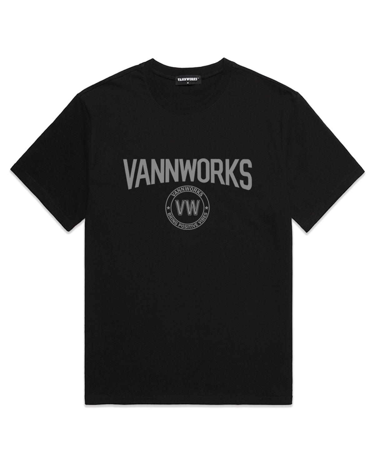 밴웍스(VANNWORKS) WIZARD 오버핏 반팔 티셔츠 (VS0048) 블랙/그레이
