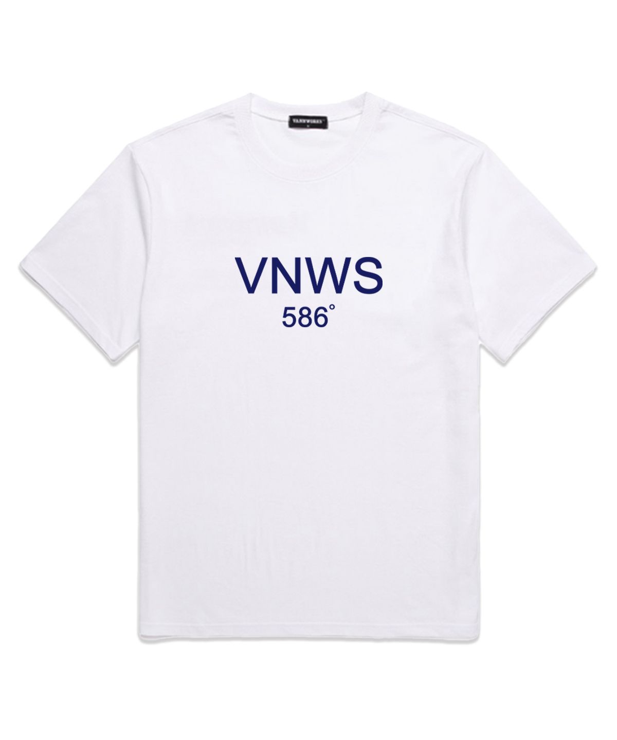 밴웍스(VANNWORKS) VNWS 586 오버핏 반팔 티셔츠 화이트/네이비 (VS0049)