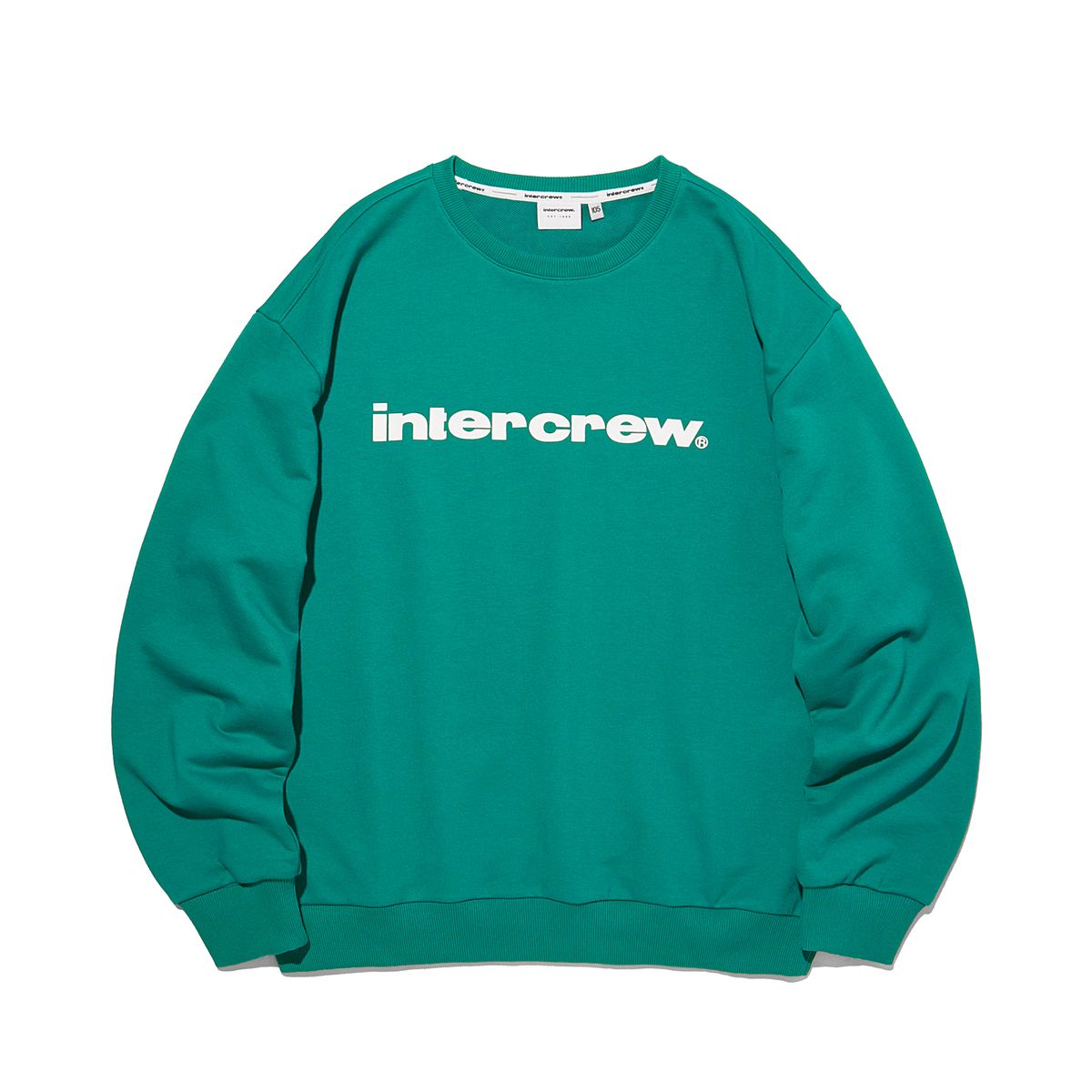 인터크루(INTERCREW) [24SS] 인터크루 아카이브 로고 맨투맨 그린 ITY1TM31GGN