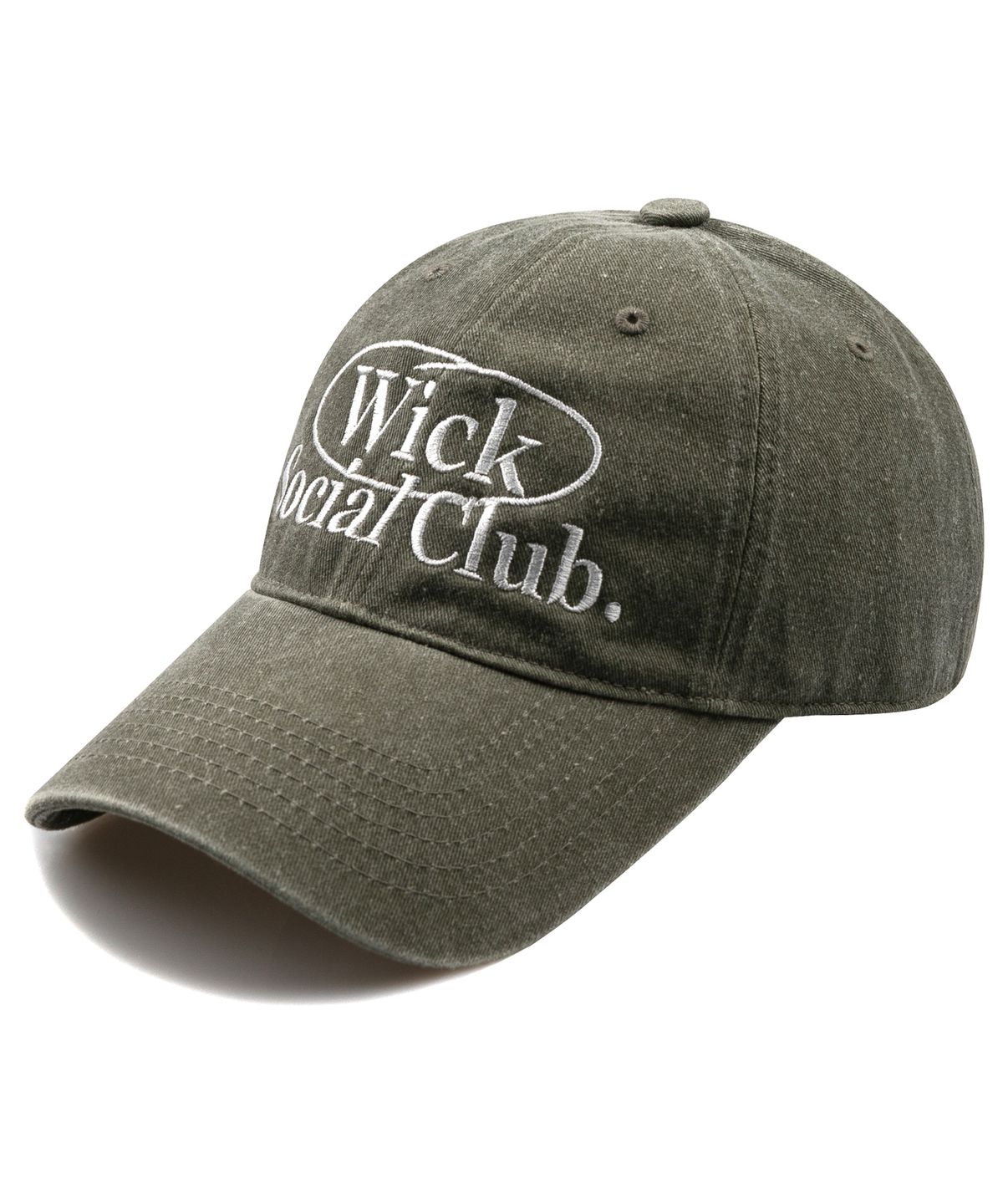 윅(WICK) Social Club 피그먼트 볼캡-카키