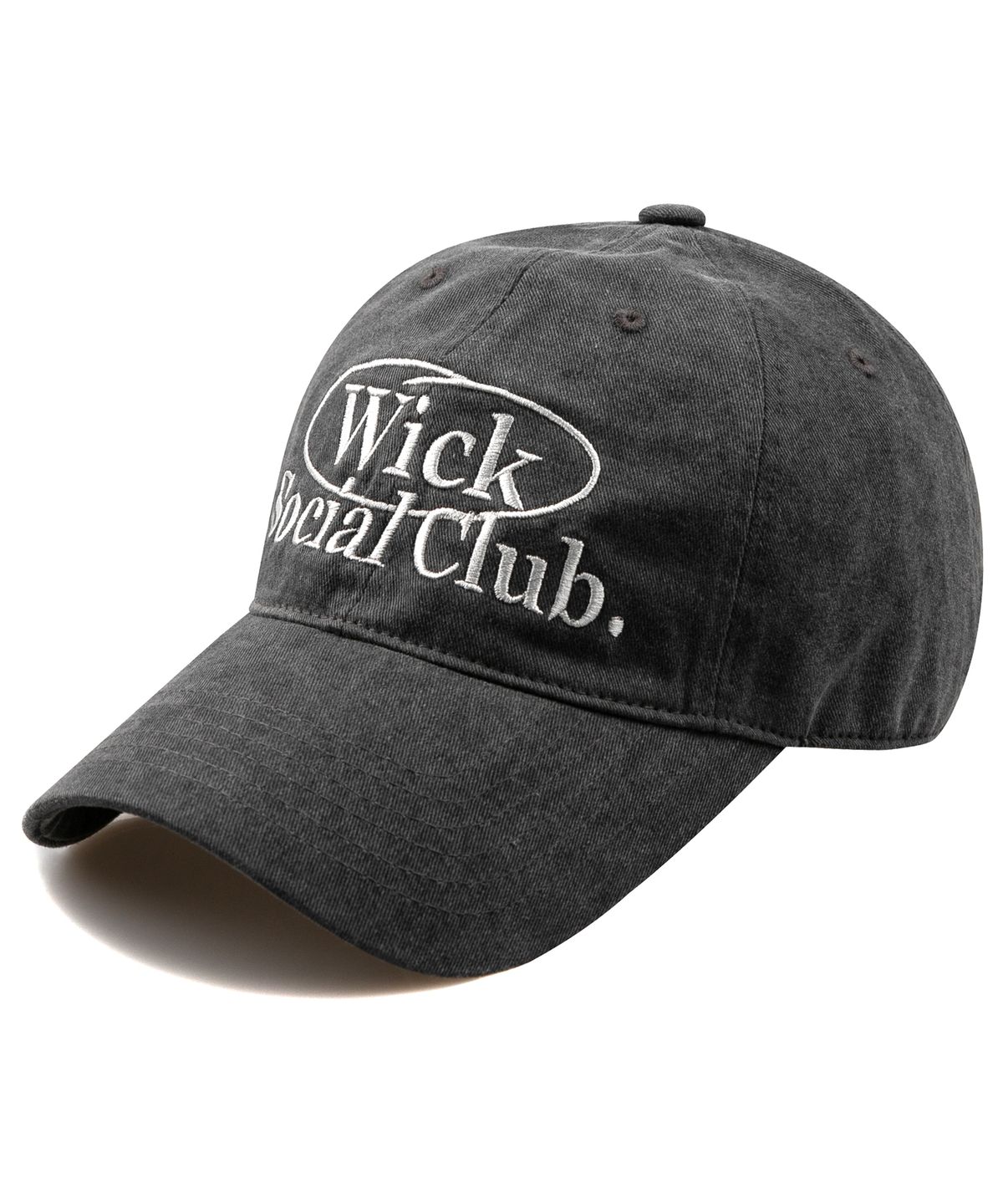 윅(WICK) Social Club 피그먼트 볼캡-차콜