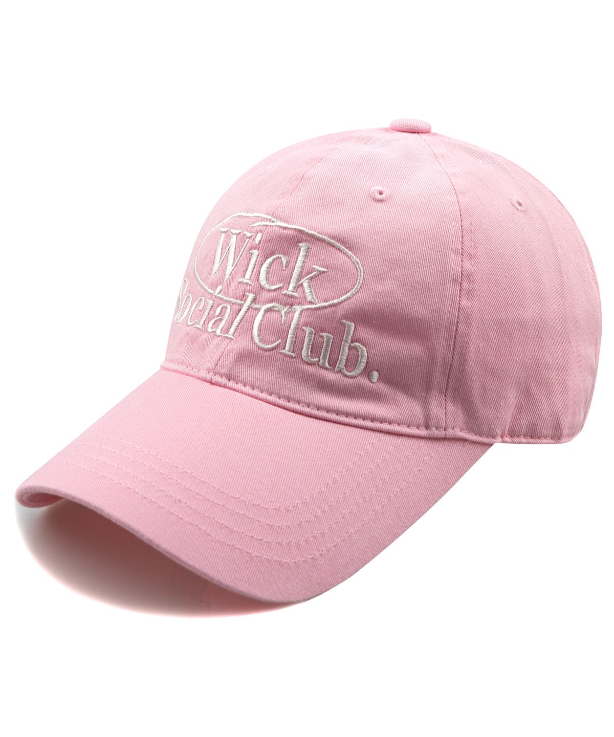 윅(WICK) Social Club 워싱 볼캡-연핑크
