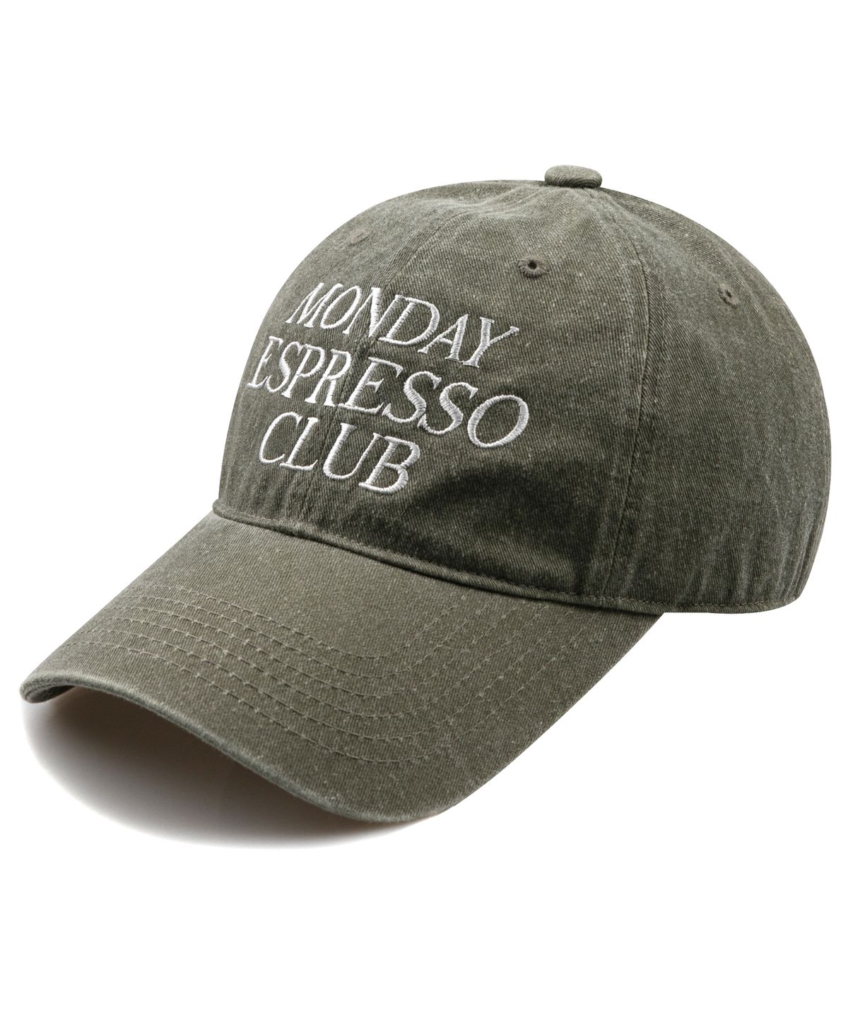 윅(WICK) MONDAY ESPRESSO CLUB 피그먼트 볼캡-카키