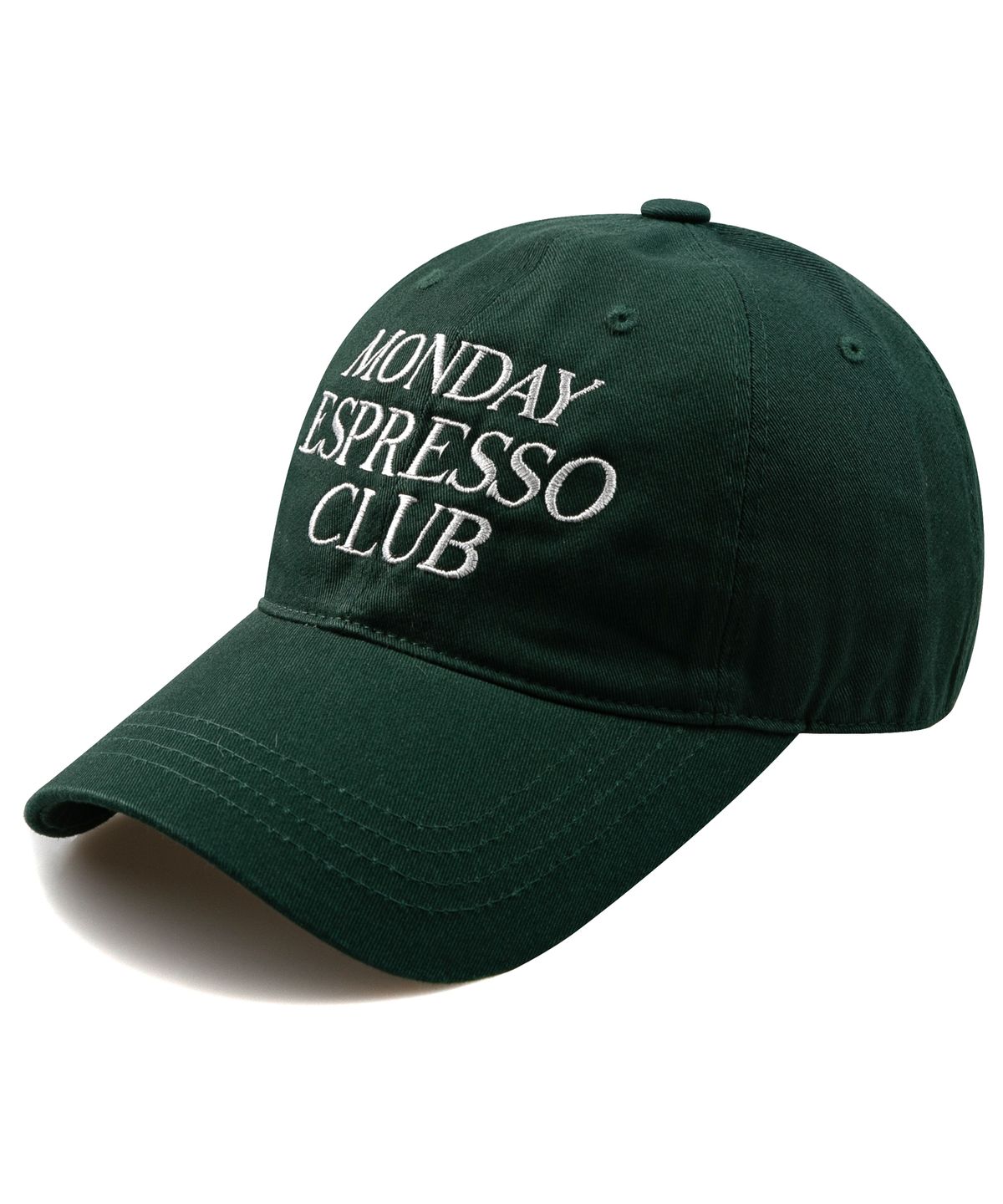 윅(WICK) MONDAY ESPRESSO CLUB 워싱 볼캡-다크그린