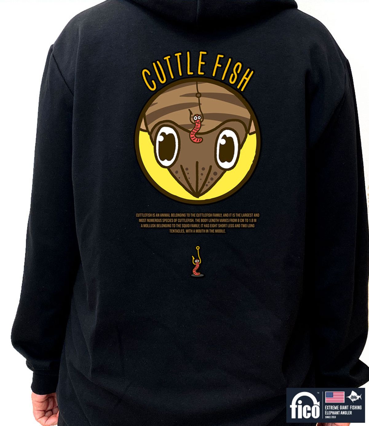 돌돌(DOLDOL) FICO-HOODY-124  익스트림 낚시 브랜드  피코 갑오징어 캐릭터 그래픽 후드티 후디