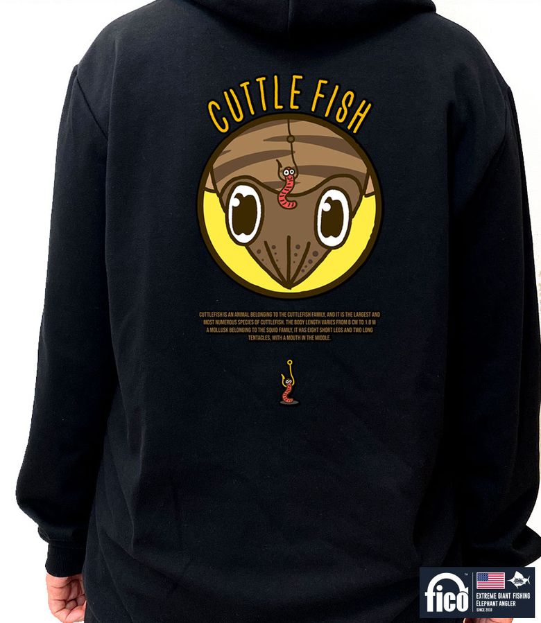 FICO-HOODY-124  익스트림 낚시 브랜드  피코 갑오징어 캐릭터 그래픽 후드티 후디