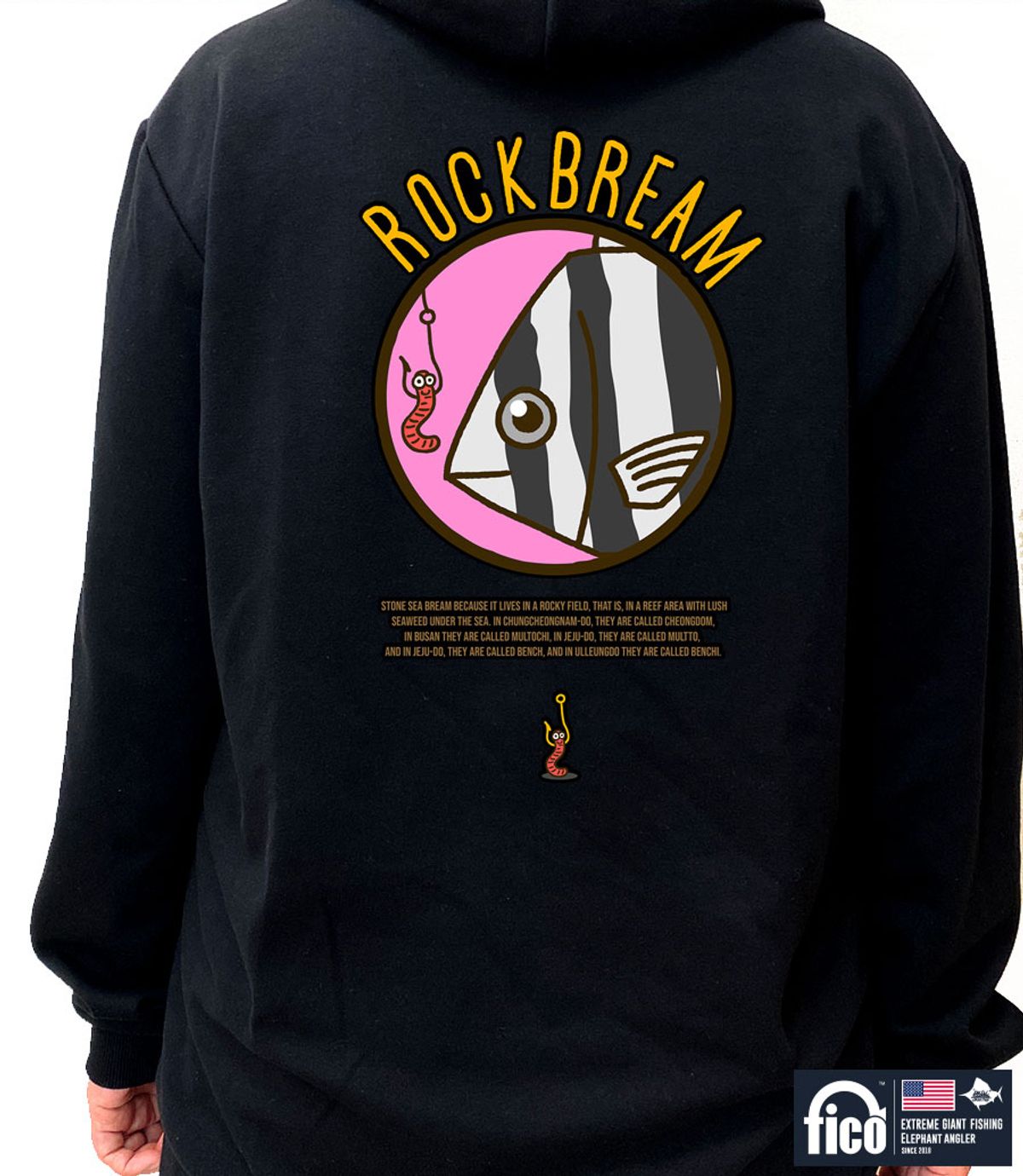돌돌(DOLDOL) FICO-HOODY-125  익스트림 낚시 브랜드  피코 돌돔 캐릭터 그래픽 후드티 후디