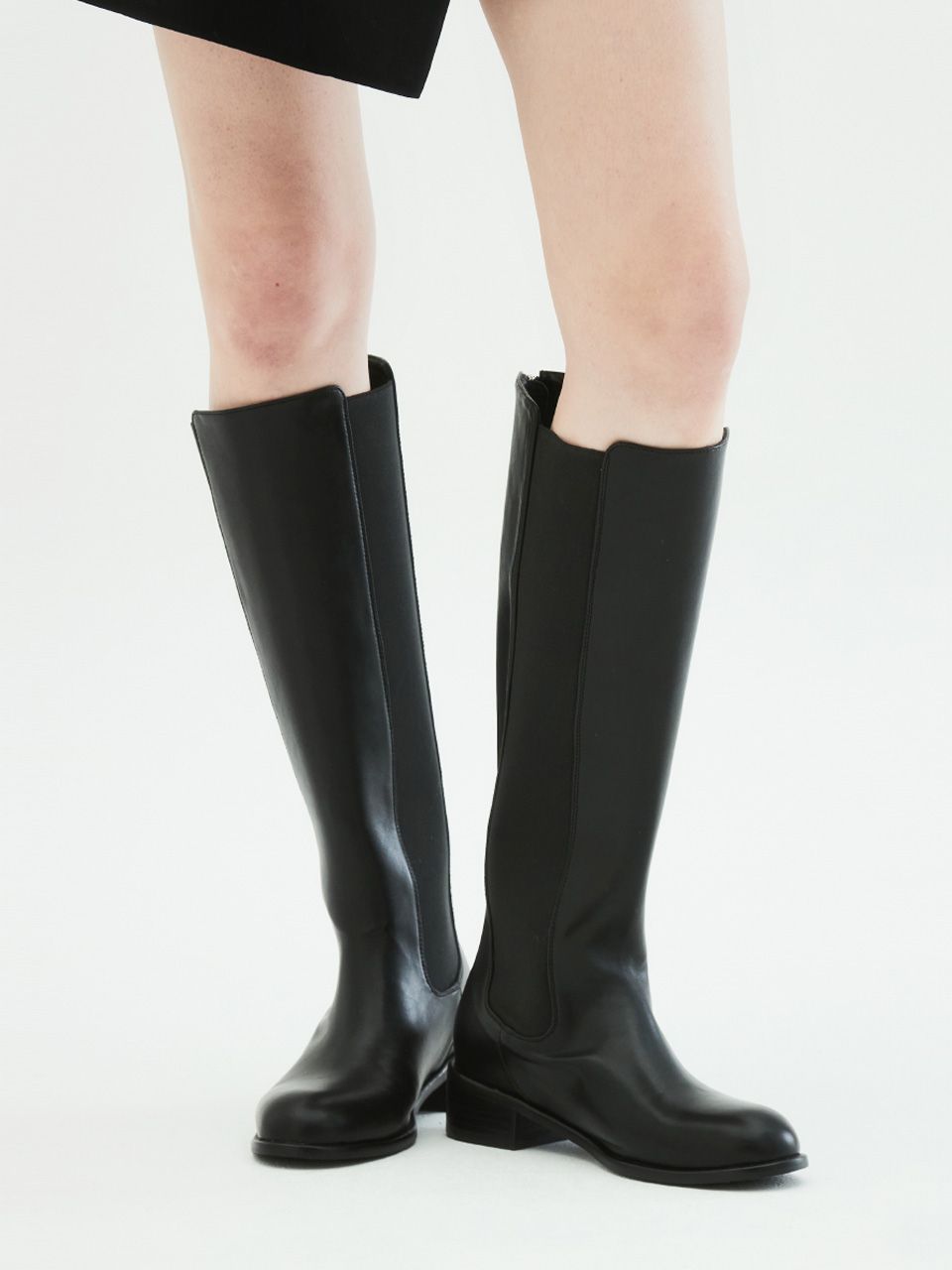 ◆KOMOREBI MUSEUM◆ Handmade Millisole Long Boots Black Blac Designer fashion, Seoul-fully created | W Concept