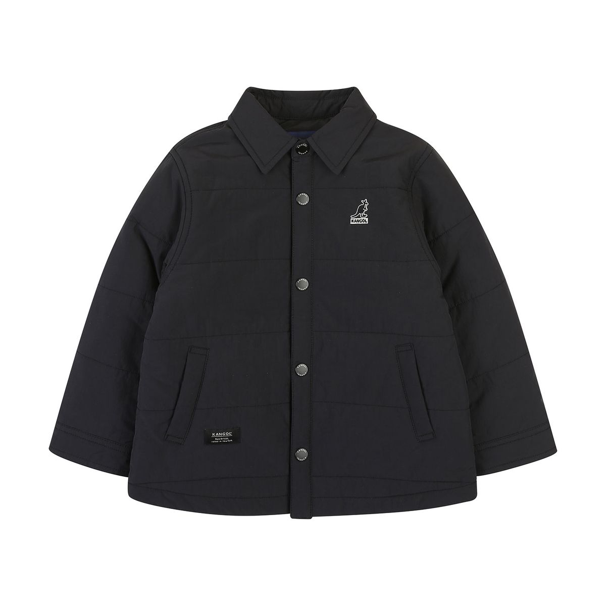 캉골키즈(KANGOL KIDS) 퀼티드 셔츠 자켓 QA 0002 블랙/AQACJP00020BK