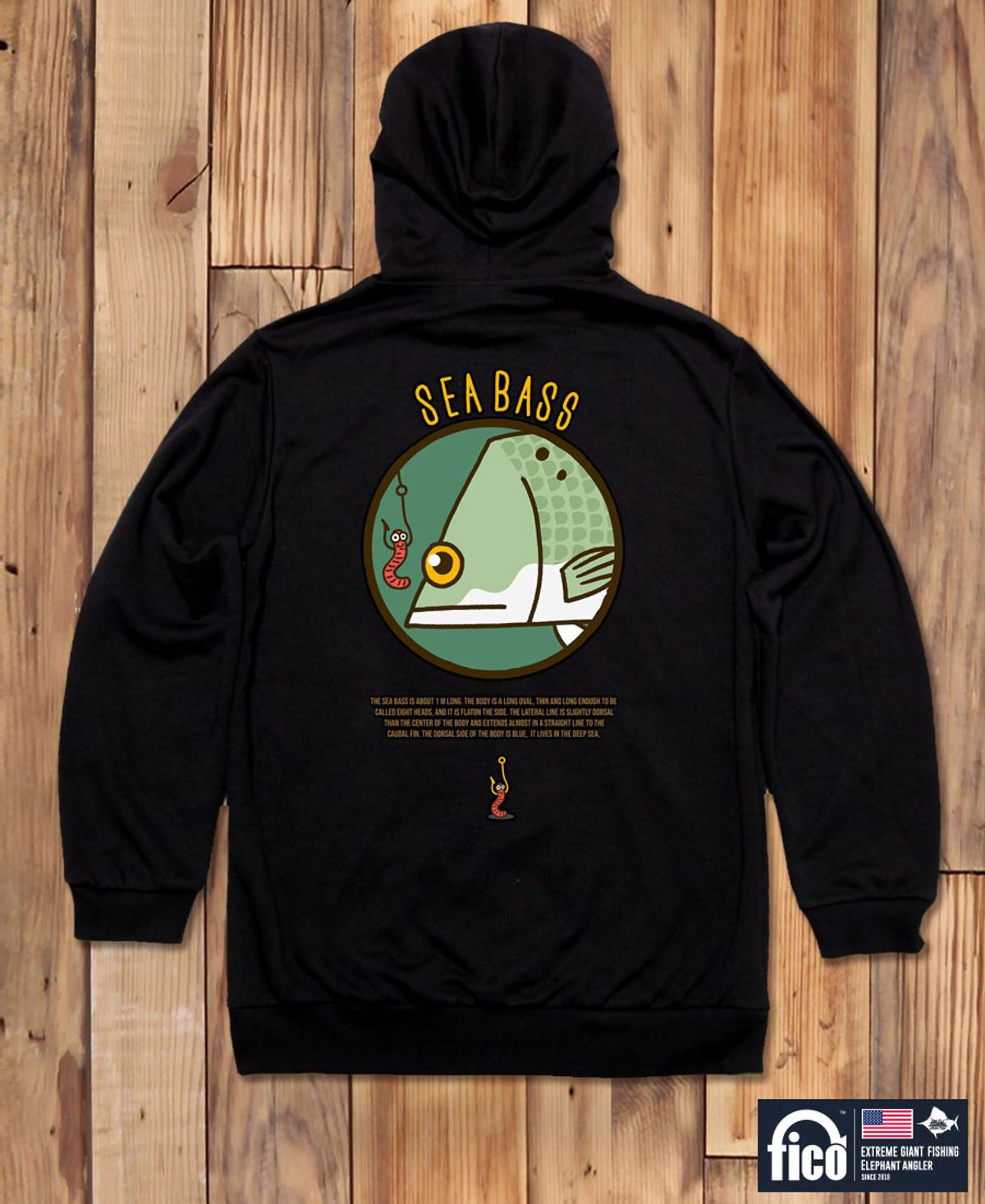 돌돌(DOLDOL) FICO-HOODY-127  익스트림 낚시 브랜드  피코 농어 캐릭터 그래픽 후드티 후디