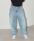 CAT WASHED DENIM PANTS LIGHT BLUE