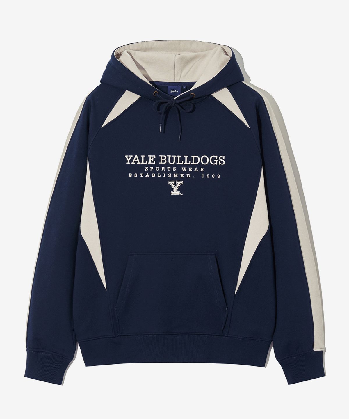 예일(YALE) BULLDOGS SPORTSWEAR COLOR BLOCK HOODIE NAVY