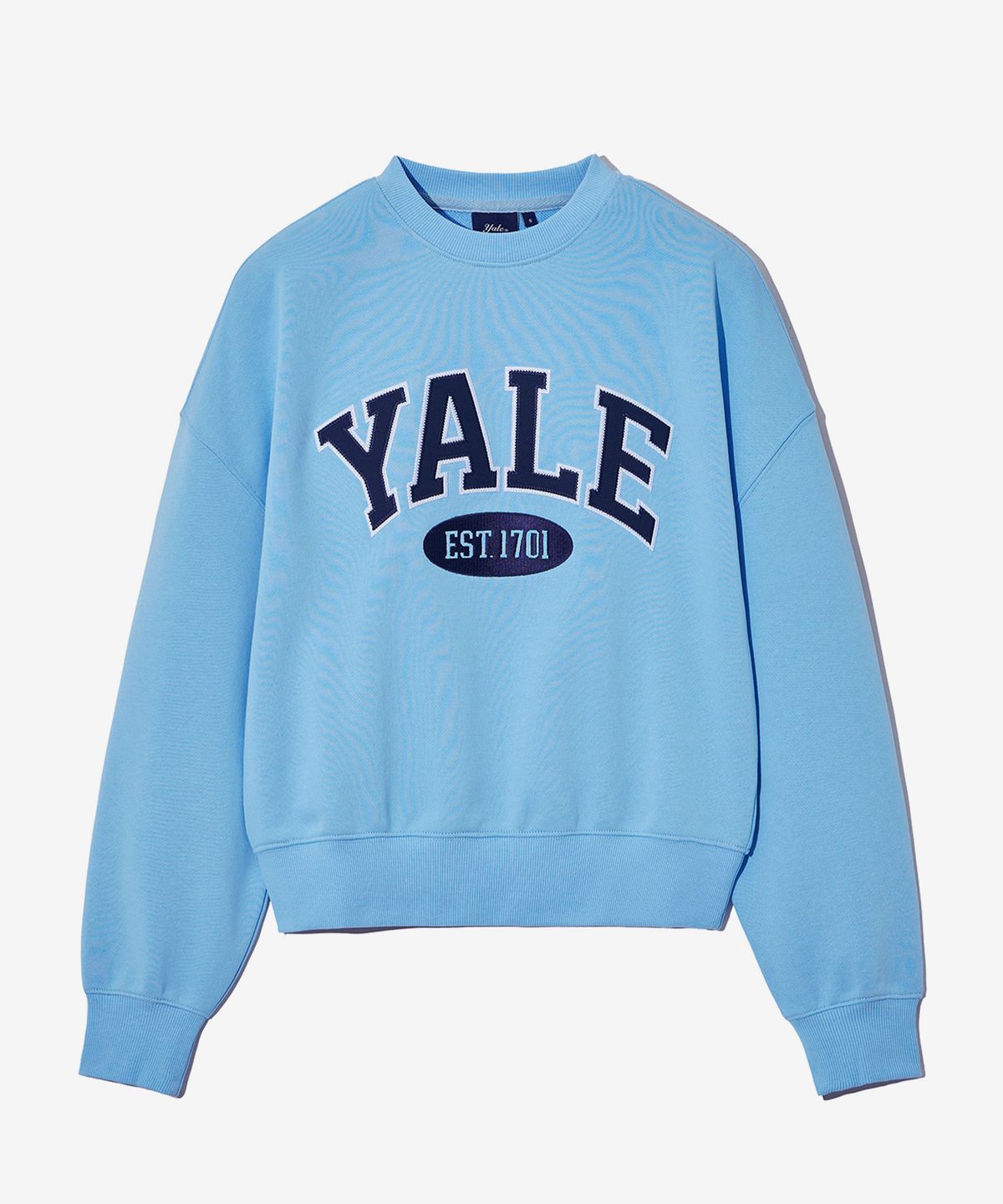 예일(YALE) WOMENS 2 TONE ARCH CROP SWEATSHIRT PALE BLUE
