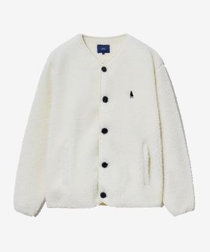 헤리티지 댄 카라리스 보아 플리스 자켓_아이보리