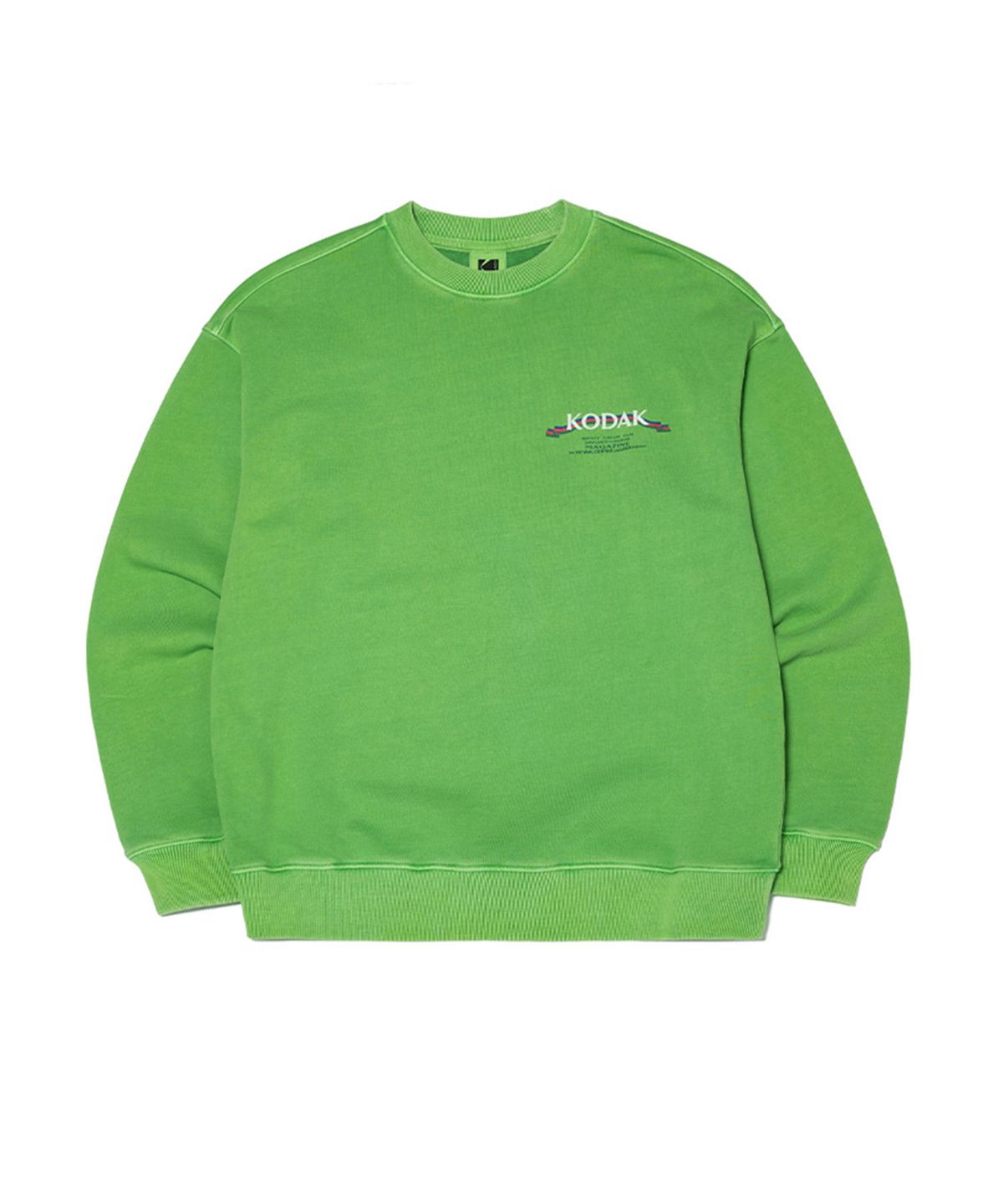 코닥(KODAK) 카메라클럽 피그먼트 맨투맨 GREEN