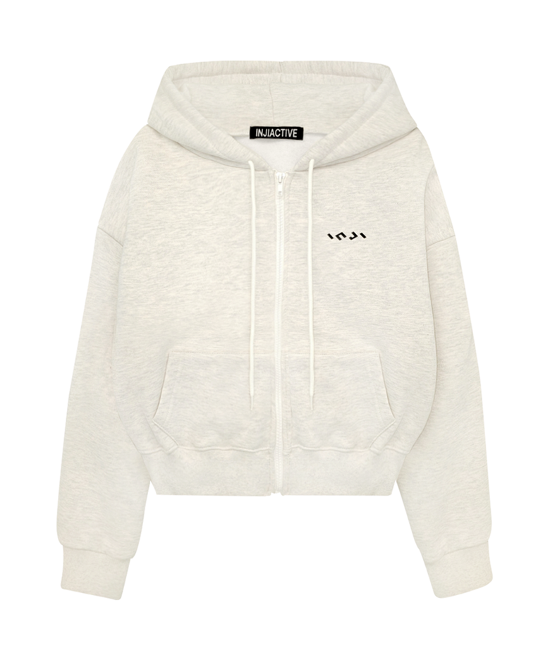 Fleece Cropped ZiP Hoodie 오트밀