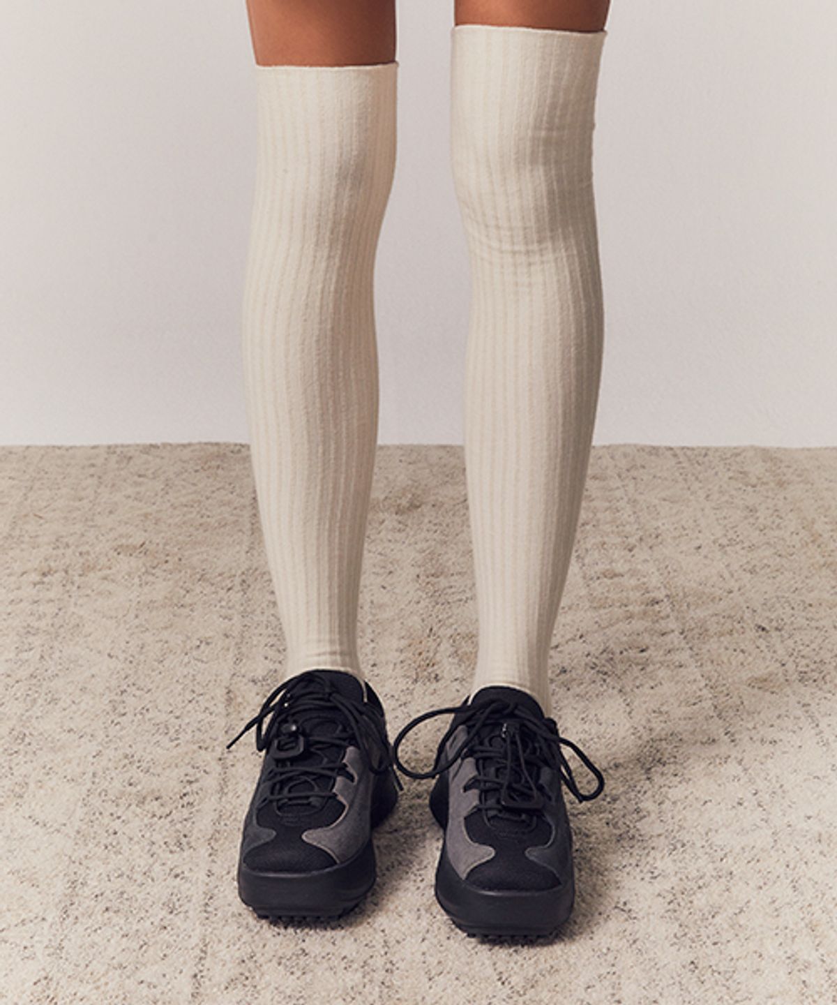 플러피시트러스(FLCT) Hazy platform sneakers_Deep Charcoal