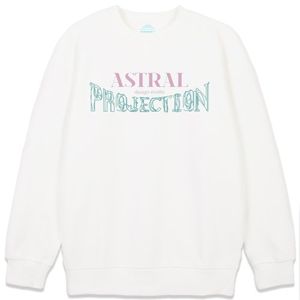 아치 로고 루즈핏 맨투맨_화이트