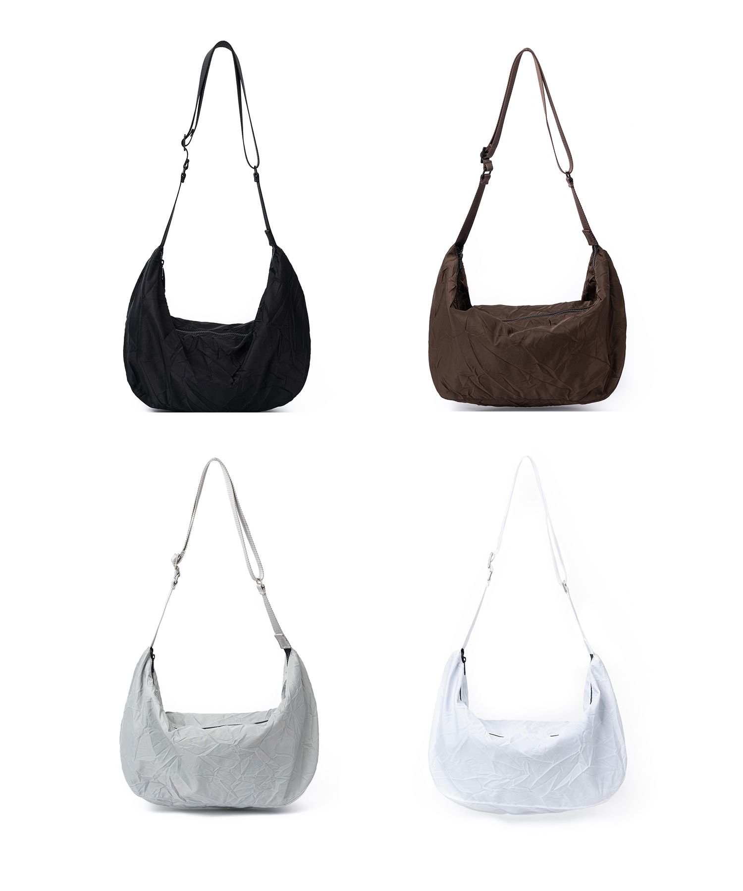 MUSINSA | HAH ARCHIVE EEN Crease Hobo Bag (Black/Brown