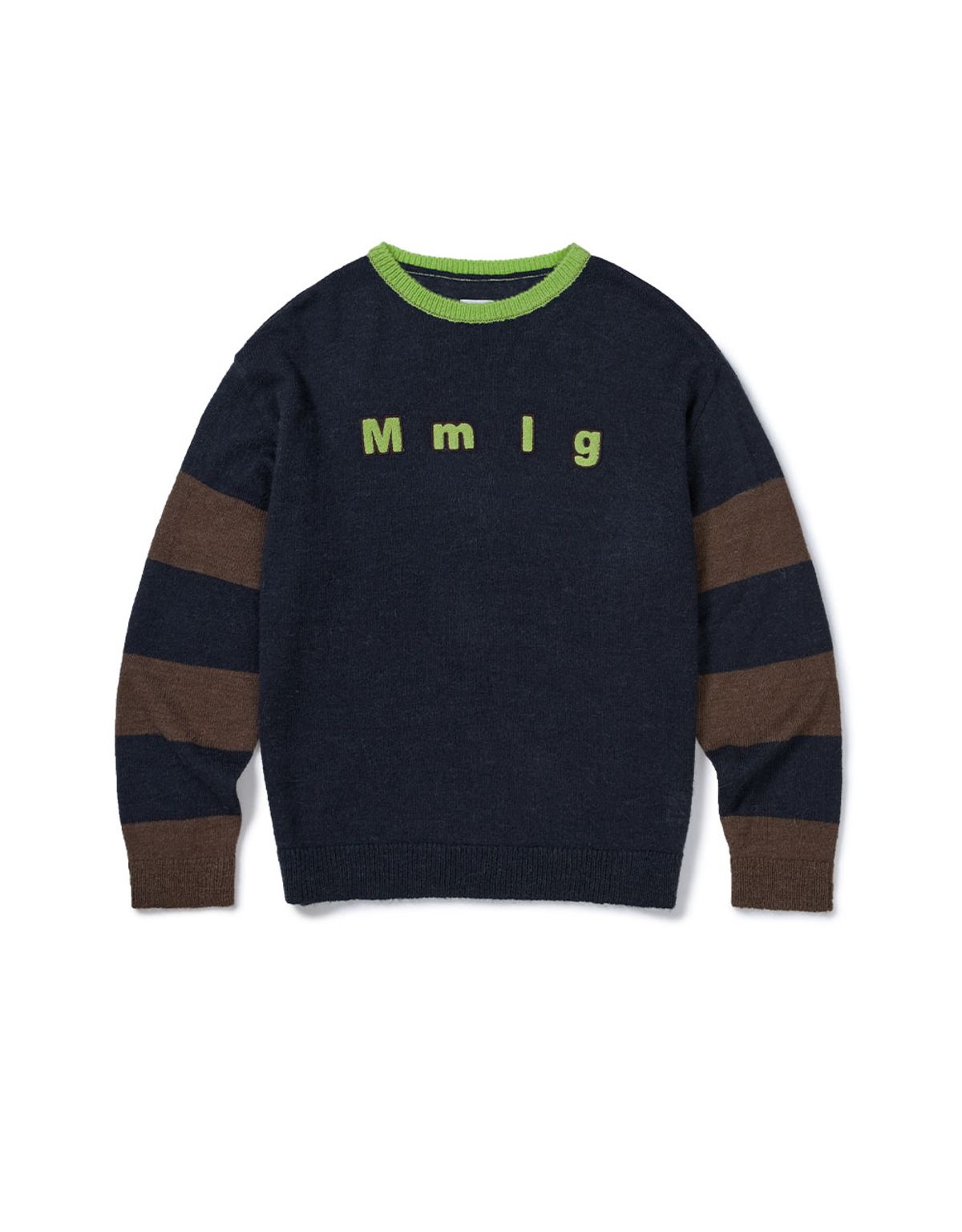엠엠엘지(MMLG) [Mmlg] STRIPE KNIT (NAVY)