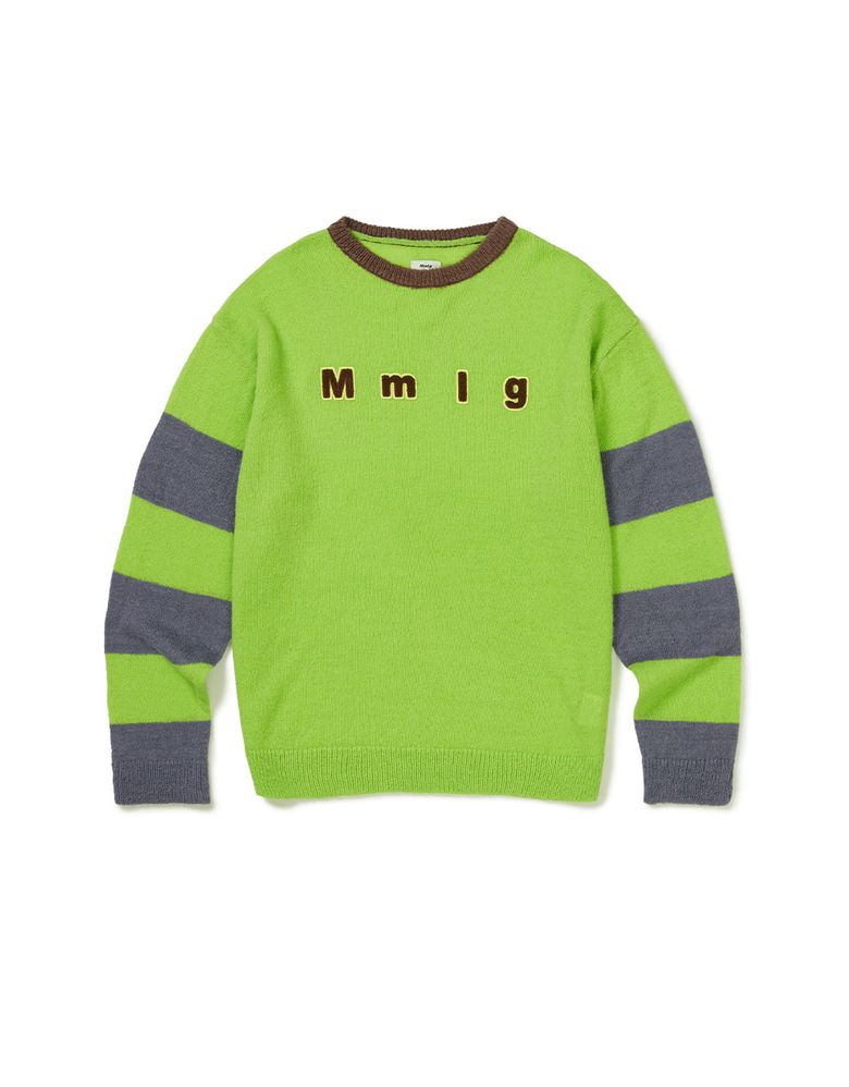[Mmlg] STRIPE KNIT (GREEN)