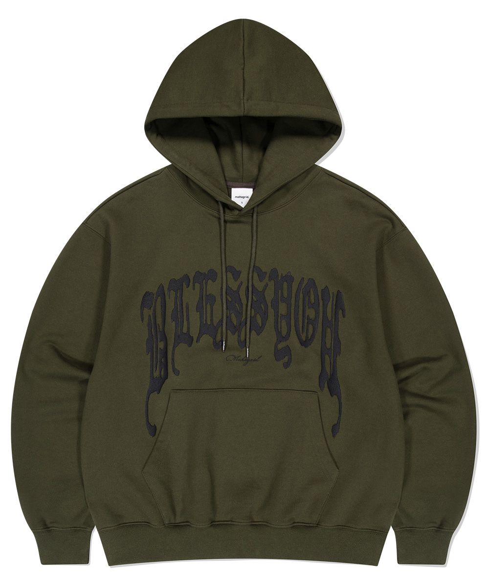 MUSINSA | MAHAGRID BLESS HOODIE KHAKI(MG2ESMM408A)