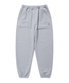 C 로고 스웻 와이드 조거 팬츠 멜란지 그레이