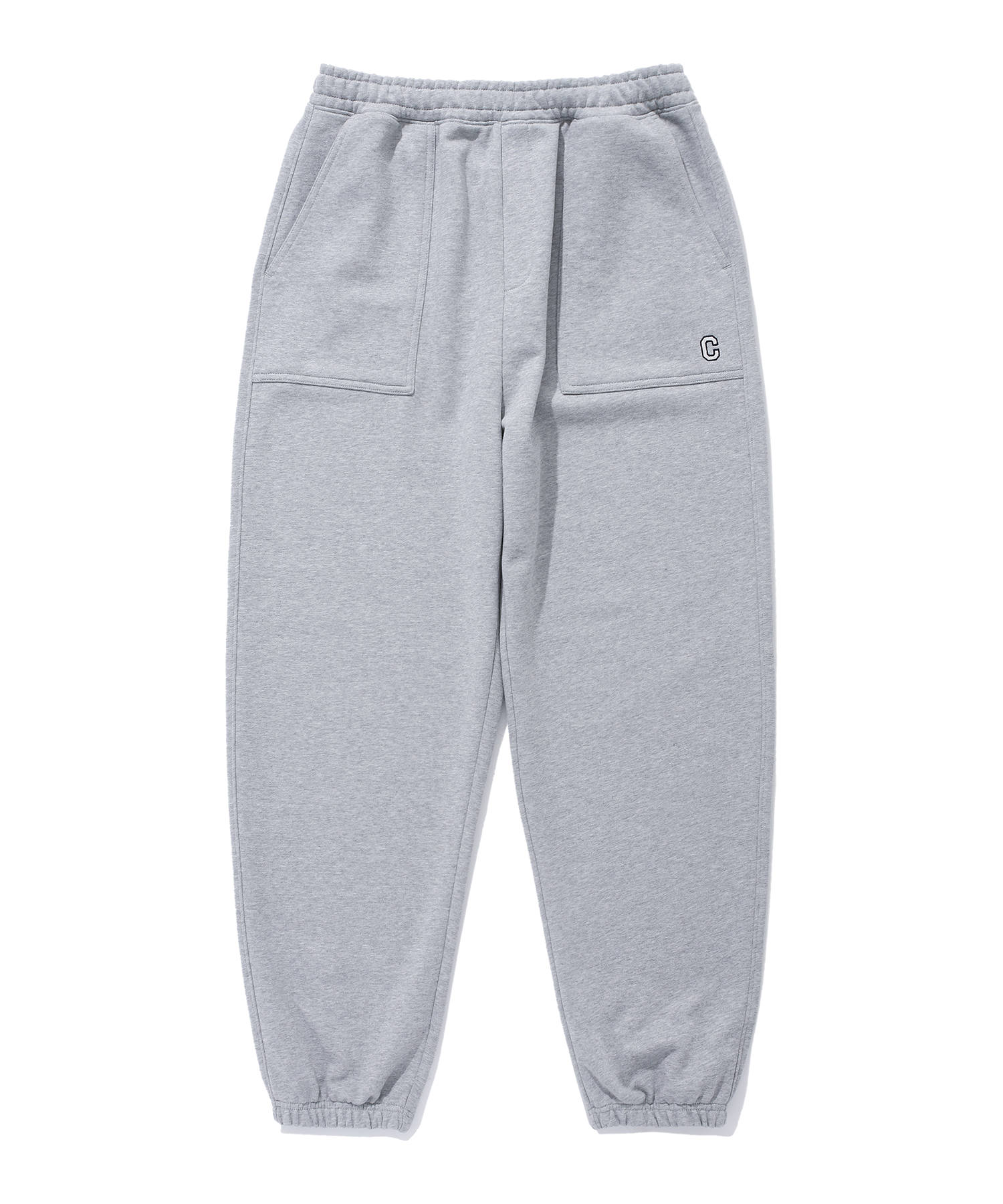 MUSINSA | COVERNAT C Logo Sweat Wide Jogger Pants Melange Gray