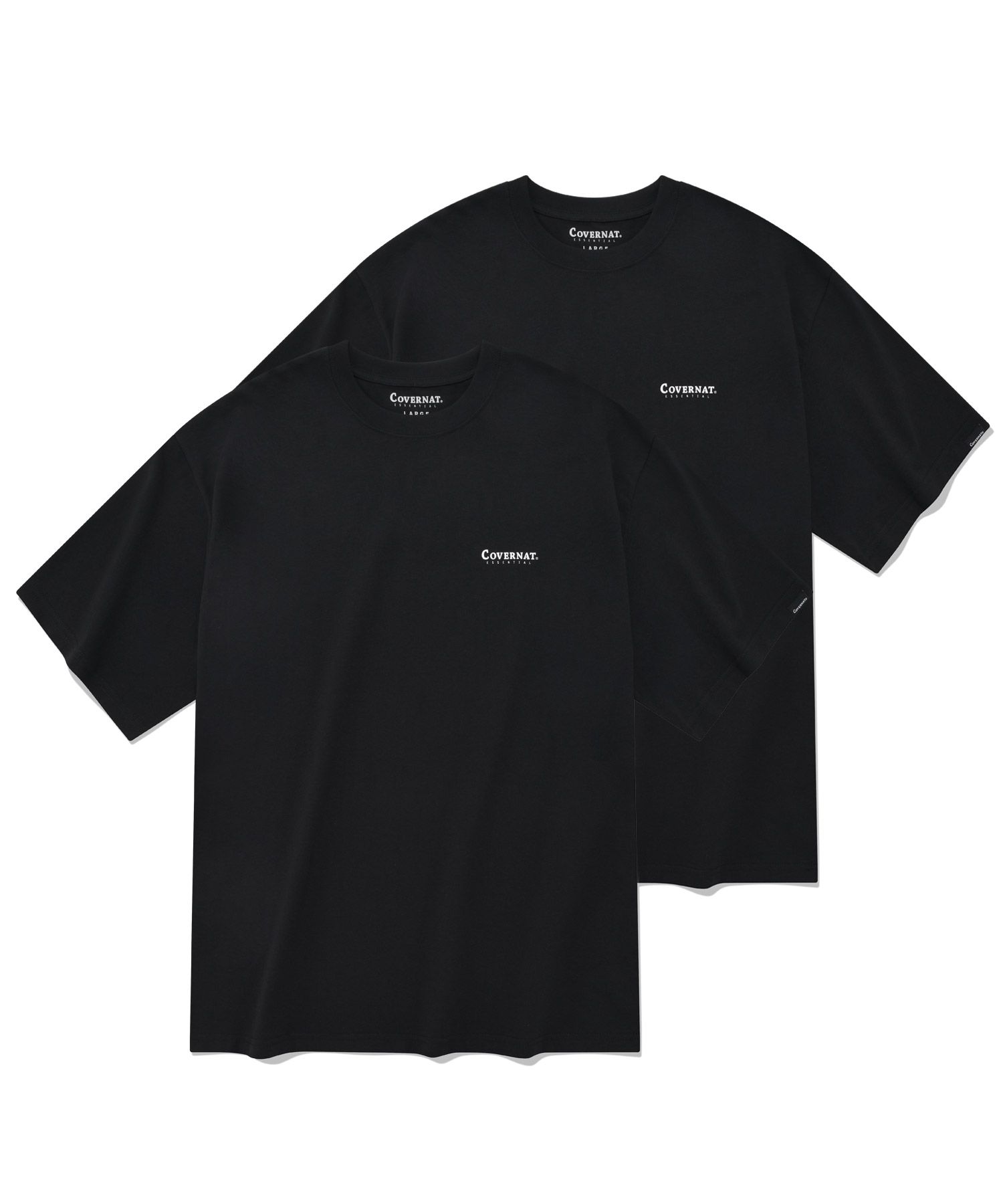 Tシャツ・カットソー COVERNAT Cool Cotton 2PACK T-Shirt New Black MUSINSA | COVERNAT [2PACK] Cool Cotton T-shirt Black+Black