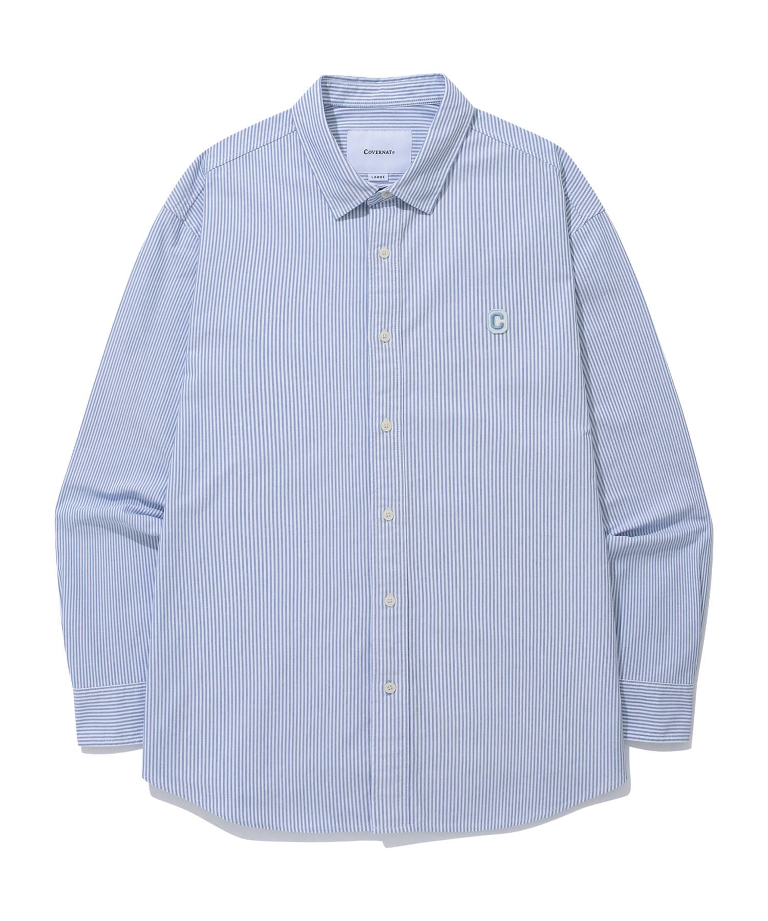 シャツ COVERNAT OAFORD STRIPE SHIRT SA074 MUSINSA | COVERNAT oxford striped shirt blue