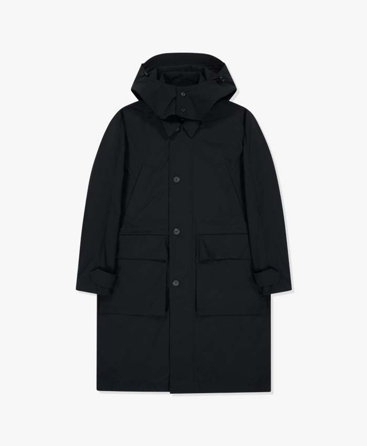 가넷옴므(GARNET HOMME) GBS23201 블랙 후드 탈착 트렌치코트