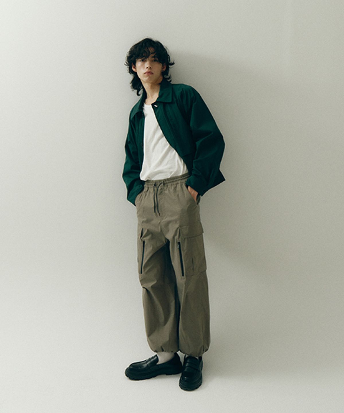 가넷옴므(GARNET HOMME) GBS23204 그린 숏 트렌치