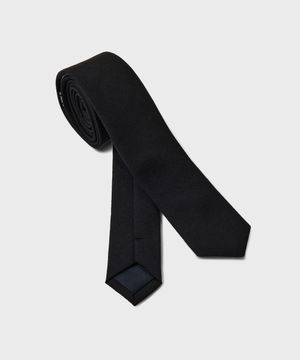 [DESK] WOOL SLIM TIE [BLACK]
