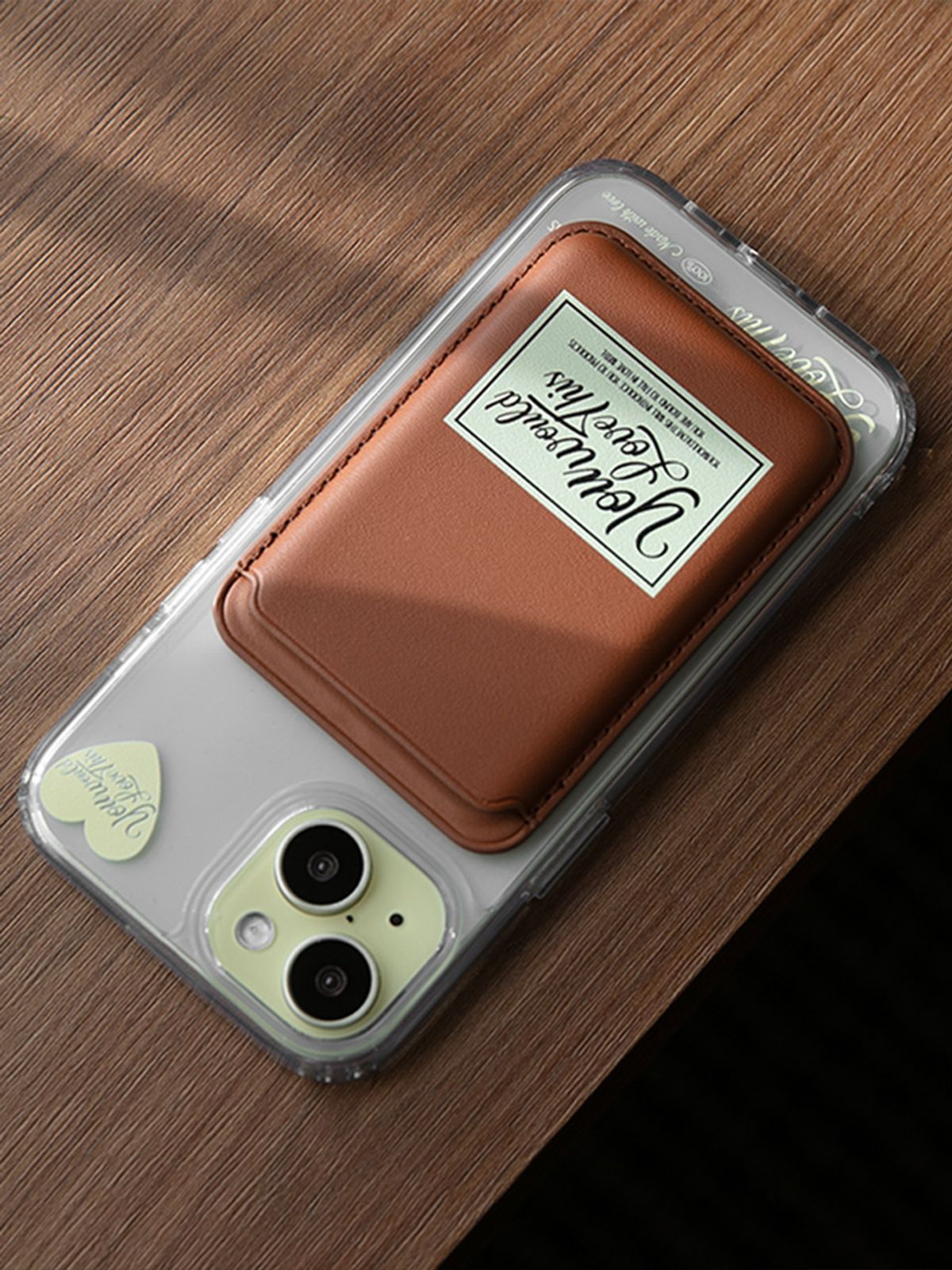 유럽디(YOUWOULDLOVETHIS) Belle 맥세이프 가죽 카드 지갑 (브라운)