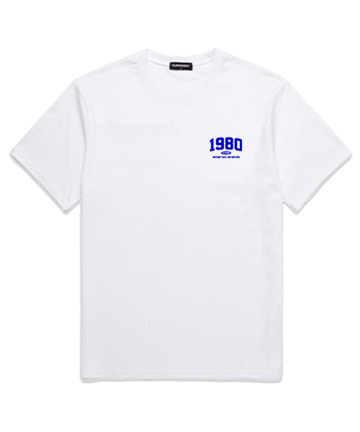 밴웍스(VANNWORKS) MINI 1980 오버핏 반팔 티셔츠 (VS0050) 화이트/블루