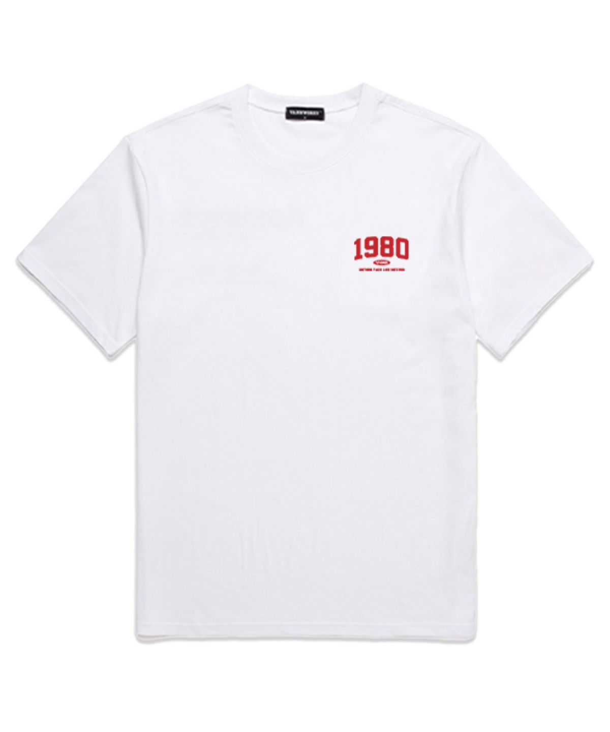 밴웍스(VANNWORKS) MINI 1980 오버핏 반팔 티셔츠 (VS0050) 화이트/레드