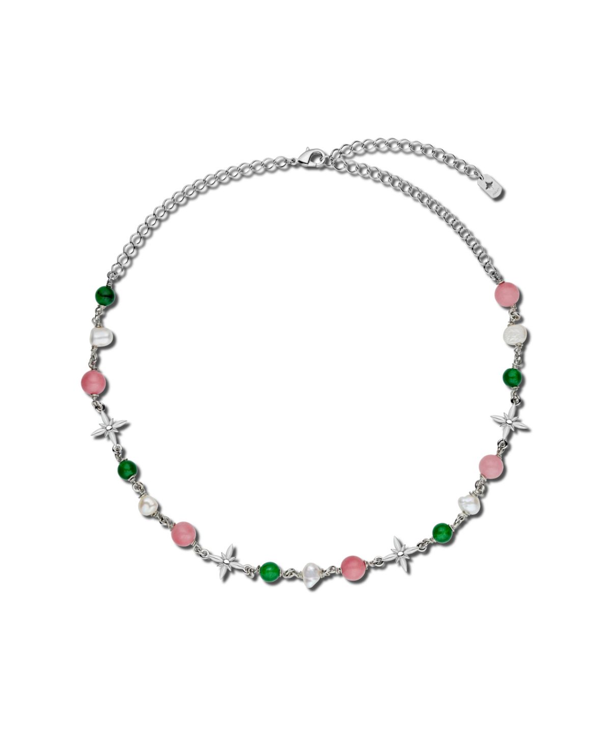 에이지47(AG47) i need. Necklace-03 Fresh Water Pearl Pink Jade Onyx mixed