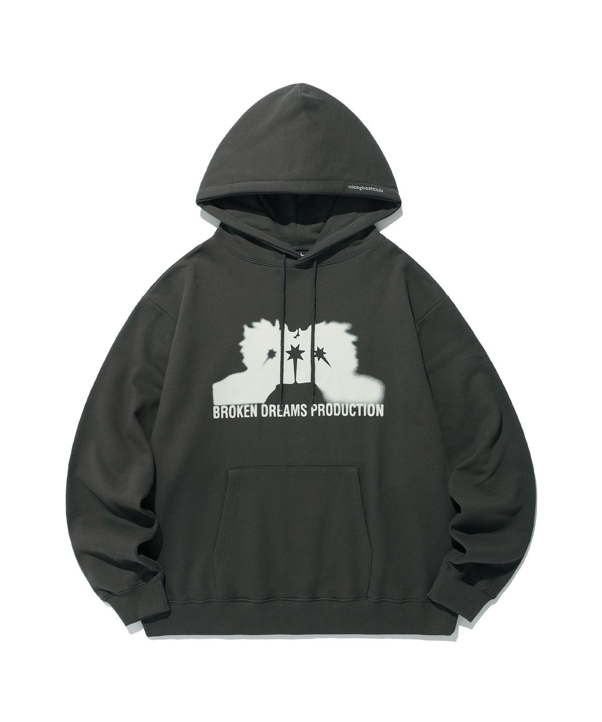 나이스고스트클럽(NICEGHOSTCLUB) BROKEN DREAMS HOODIE_CHARCOAL(NG2ESUM405A)