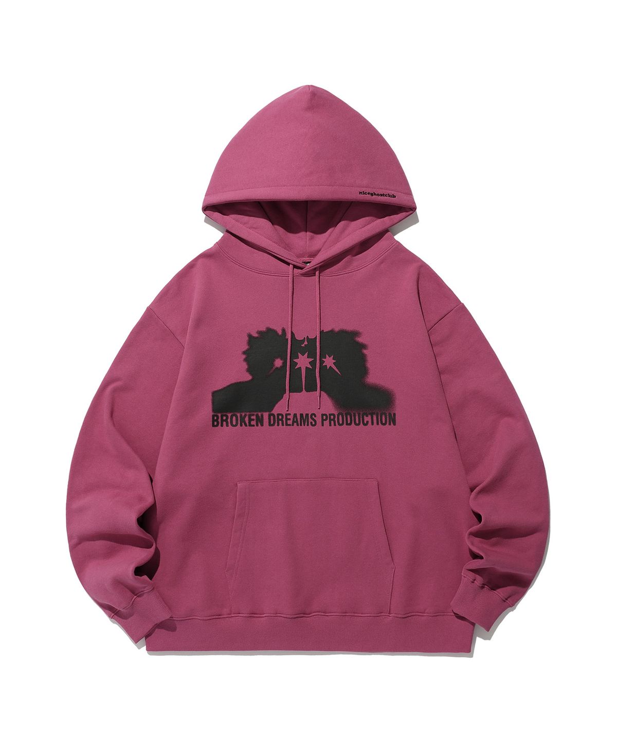 나이스고스트클럽(NICEGHOSTCLUB) BROKEN DREAMS HOODIE_PINK(NG2ESUM405A)