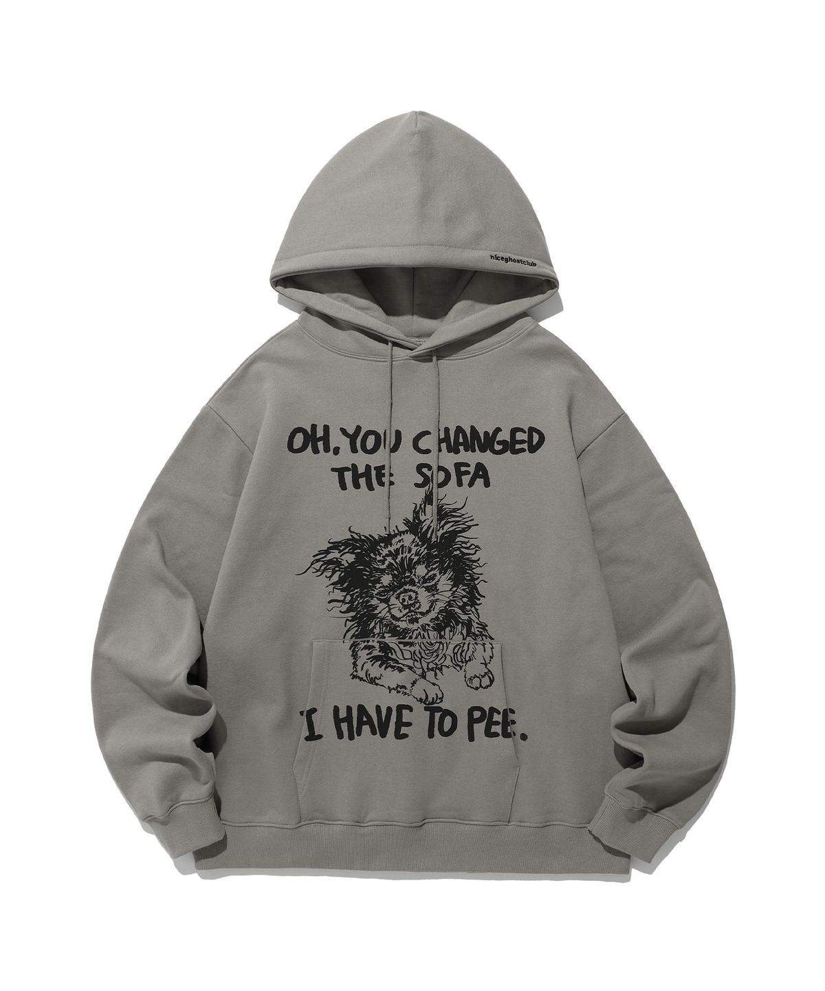 나이스고스트클럽(NICEGHOSTCLUB) MY PET HOODIE_CHARCOAL(NG2ESUM406A)