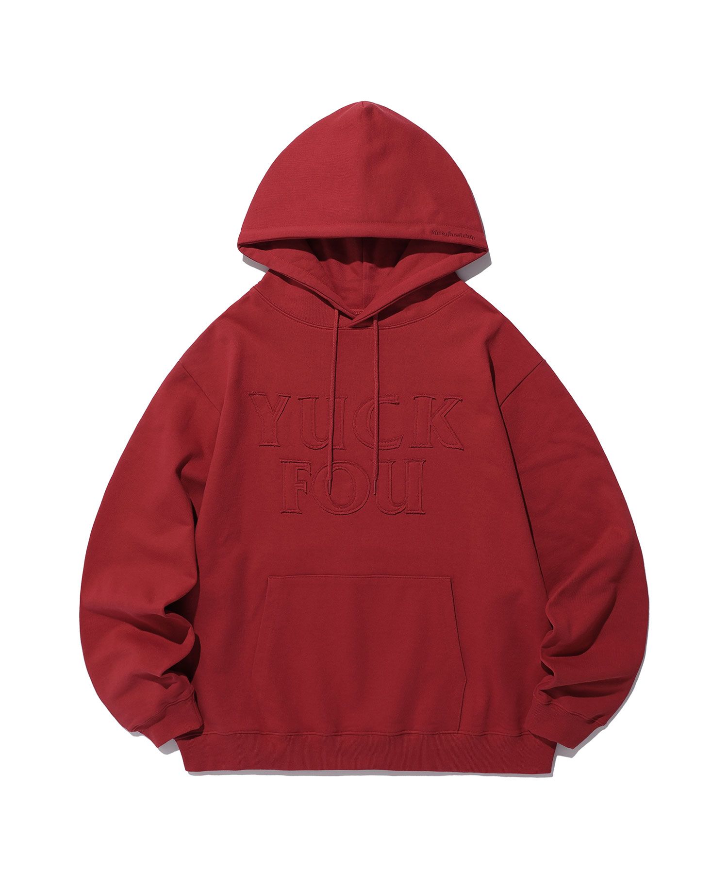 MUSINSA | NICE GHOST CLUB YUCK FOU HOODIE_RED(NG2ESUM411A)