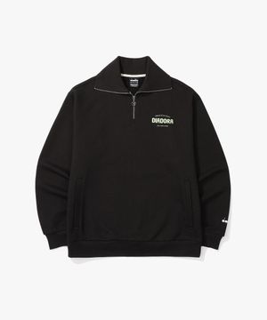 컴피 하프집업 맨투맨 BLACK