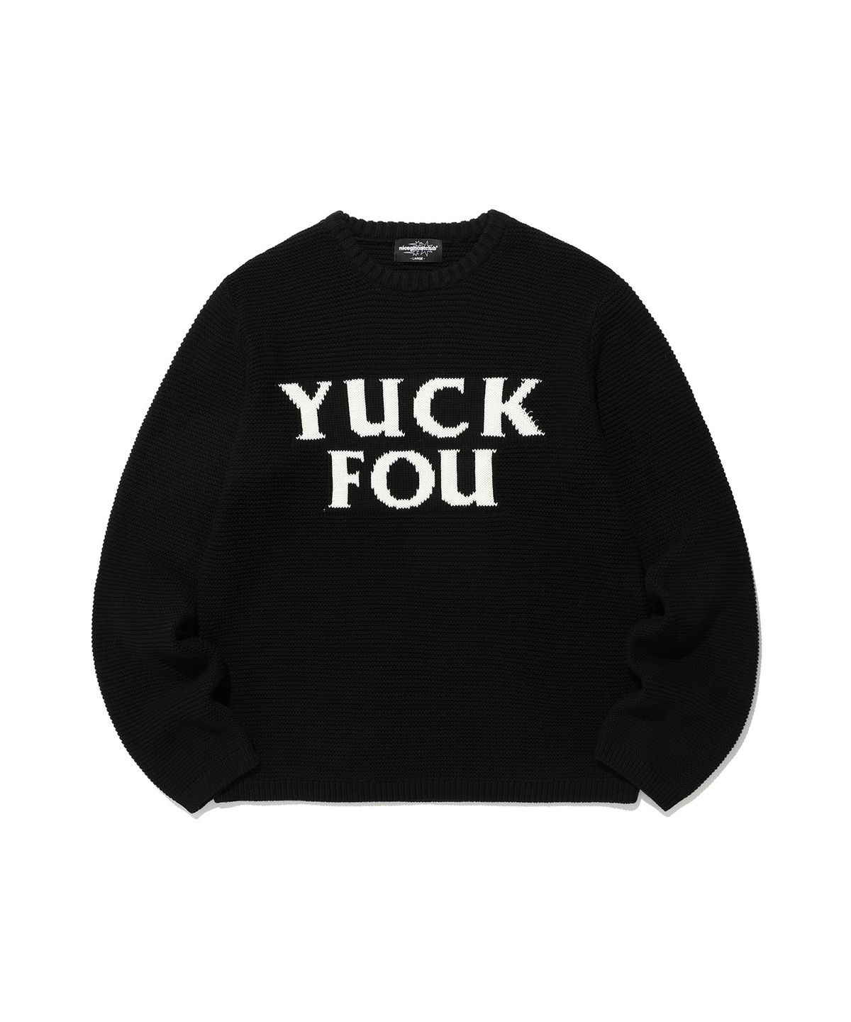 나이스고스트클럽(NICEGHOSTCLUB) YUCK FOU NET KNIT TEE_BLACK(NG2ESUK604A)