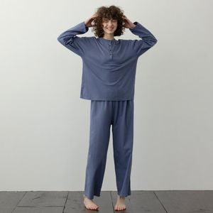 에버 순면 여성 잠옷세트 네이비