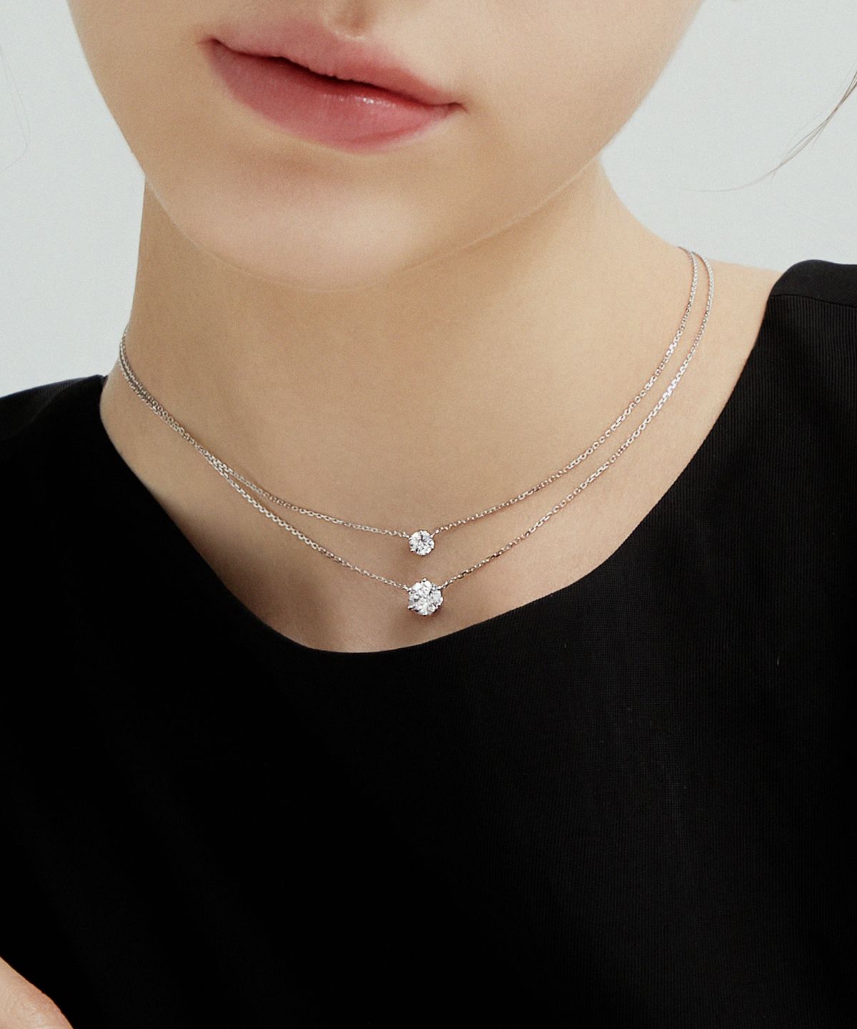 제이에스티나(JESTINA) WHITEMOND 3부 목걸이 (JJLJNQ4BS350SW420)