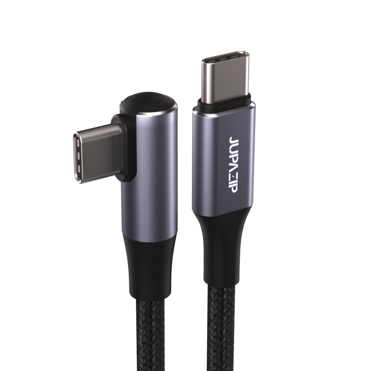주파집(JUPAZIP) 60W C to C 90도 ㄱ자 고속충전 케이블 싱글 1m