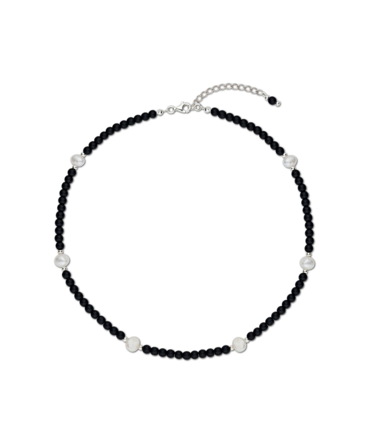 에이지47(AG47) i need. Necklace-11 Black Onyx Fresh Water Pearl  Point