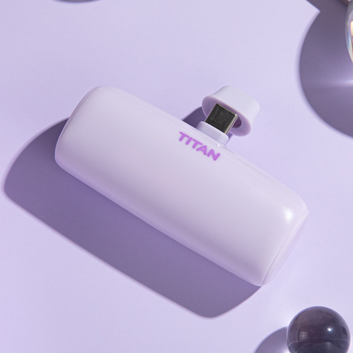 타이탄(TITAN) 일체형 도킹형 미니보조배터리 5000mAh C타입 8핀