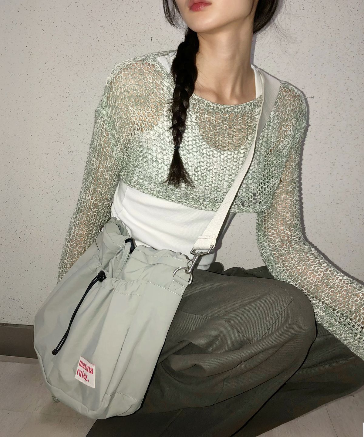 마스마룰즈(MASMARULEZ) 8 pocket cross bag_Gray